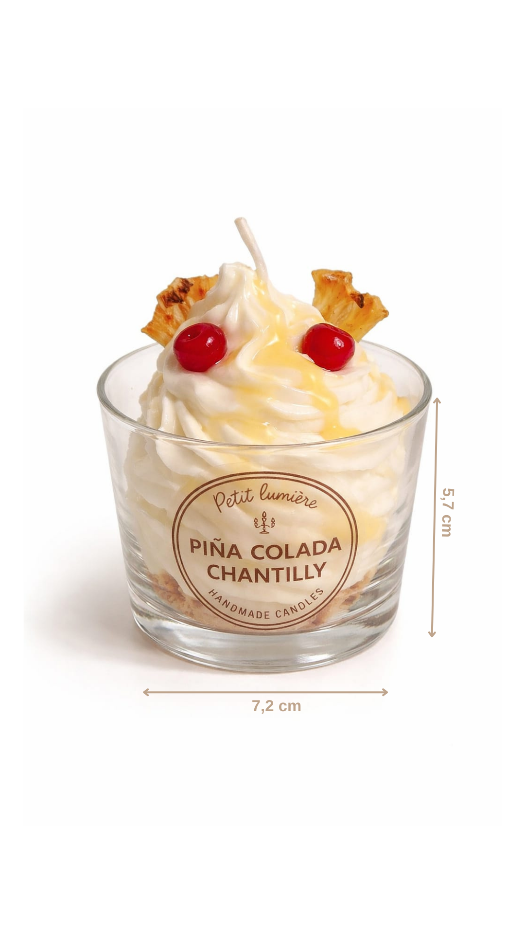 Piña Colada Chantilly Dessert Candle