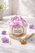 Violet Chantilly Dessert Candle