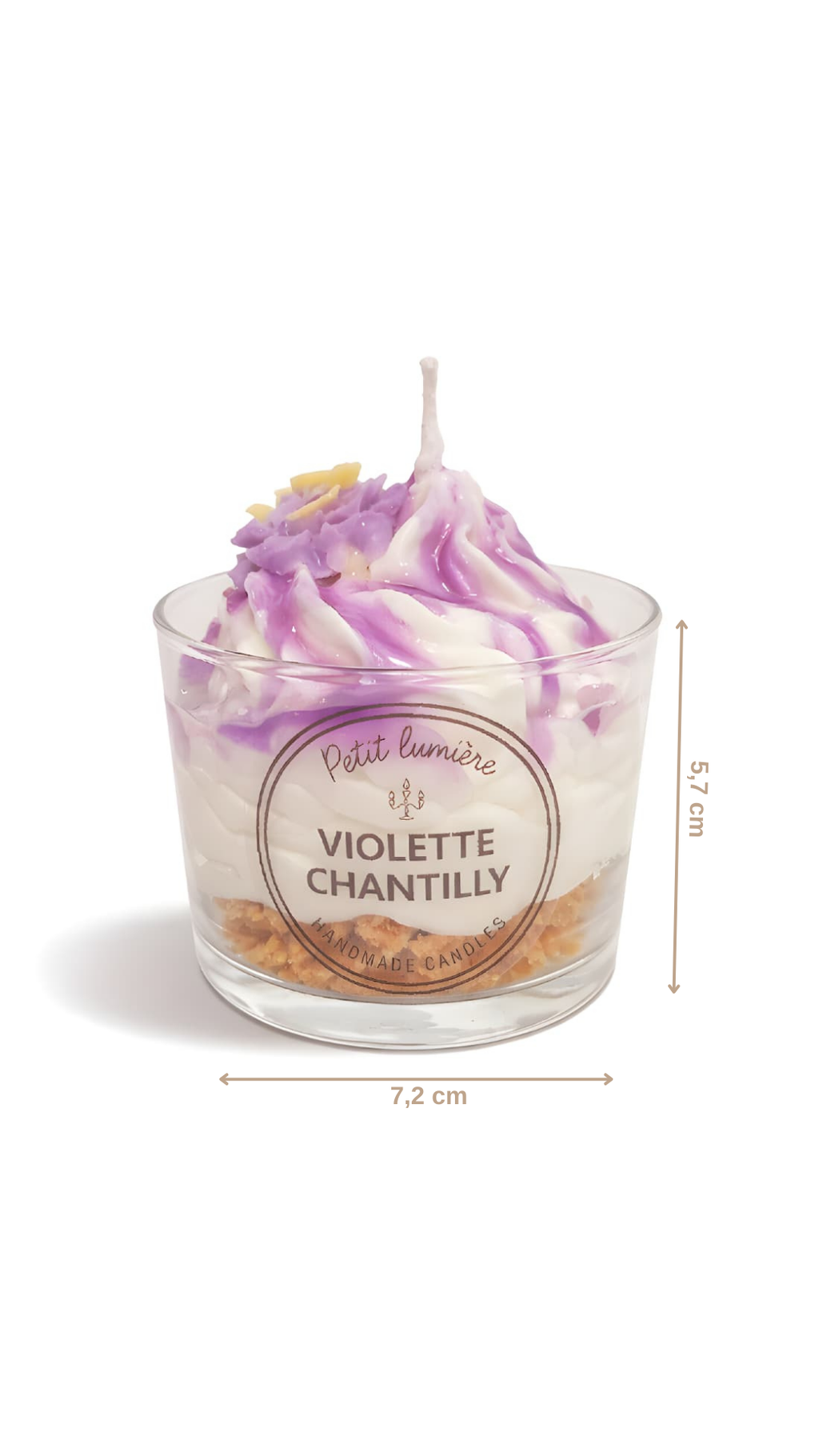 Violet Chantilly Dessert Candle